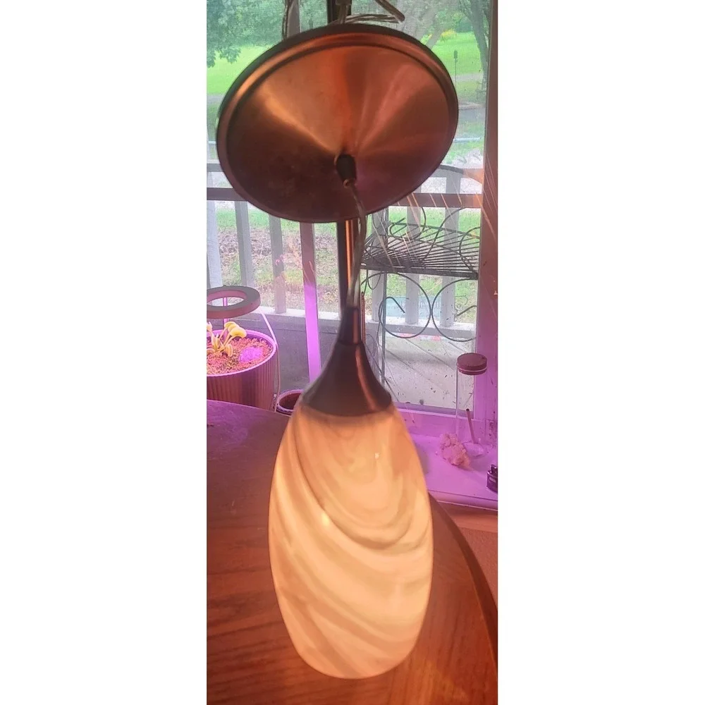Litex Mix Match Mini Pendant Ceiling Hanging Light Brushed Nickel Grey Swirl